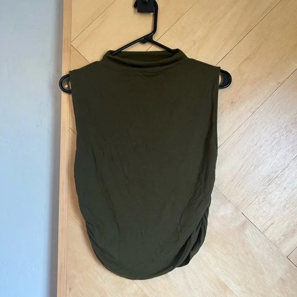 Olive Green Sleeveless Top - Picture 2 of 4